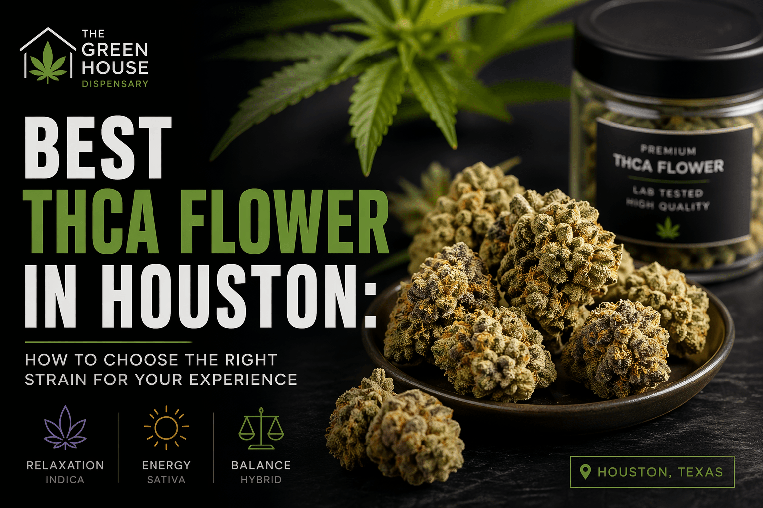 Best THCa Flower in Houston: How to Choose the Right Strain for Your Experience - The Green House 