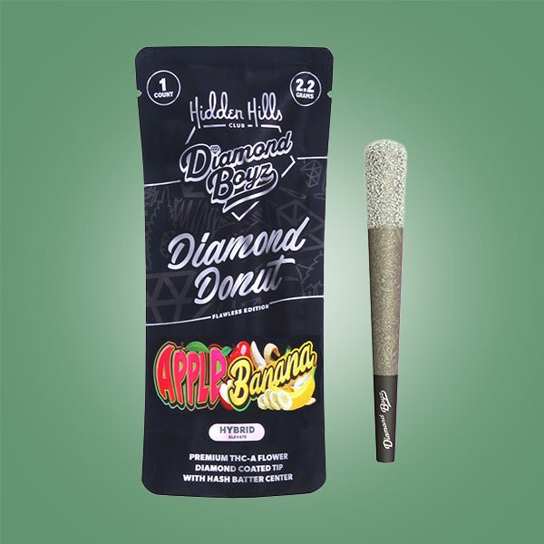 Hidden Hills Diamond Donut 2.2G Preroll Single - THCA - The Green House Houston