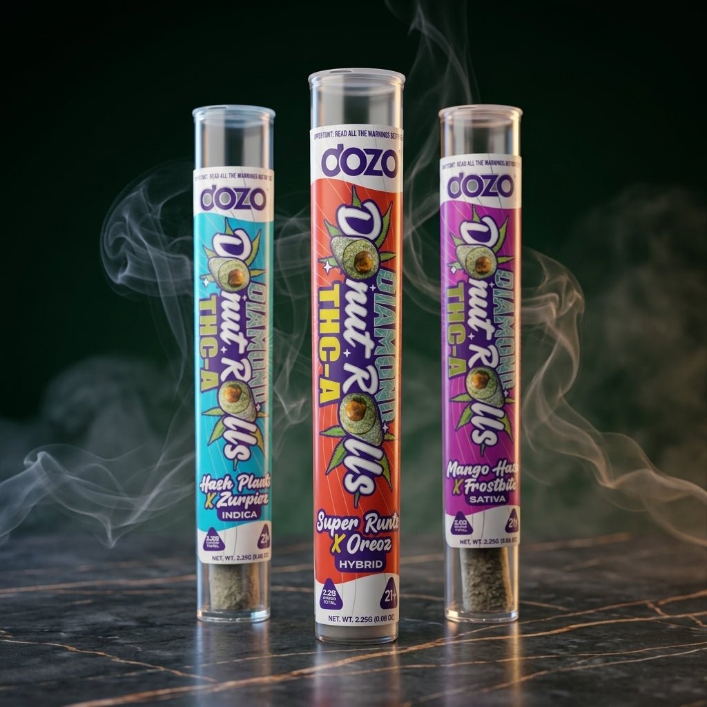 Dozo Diamond Donut Roll Single Preroll - THCA - The Green House Houston