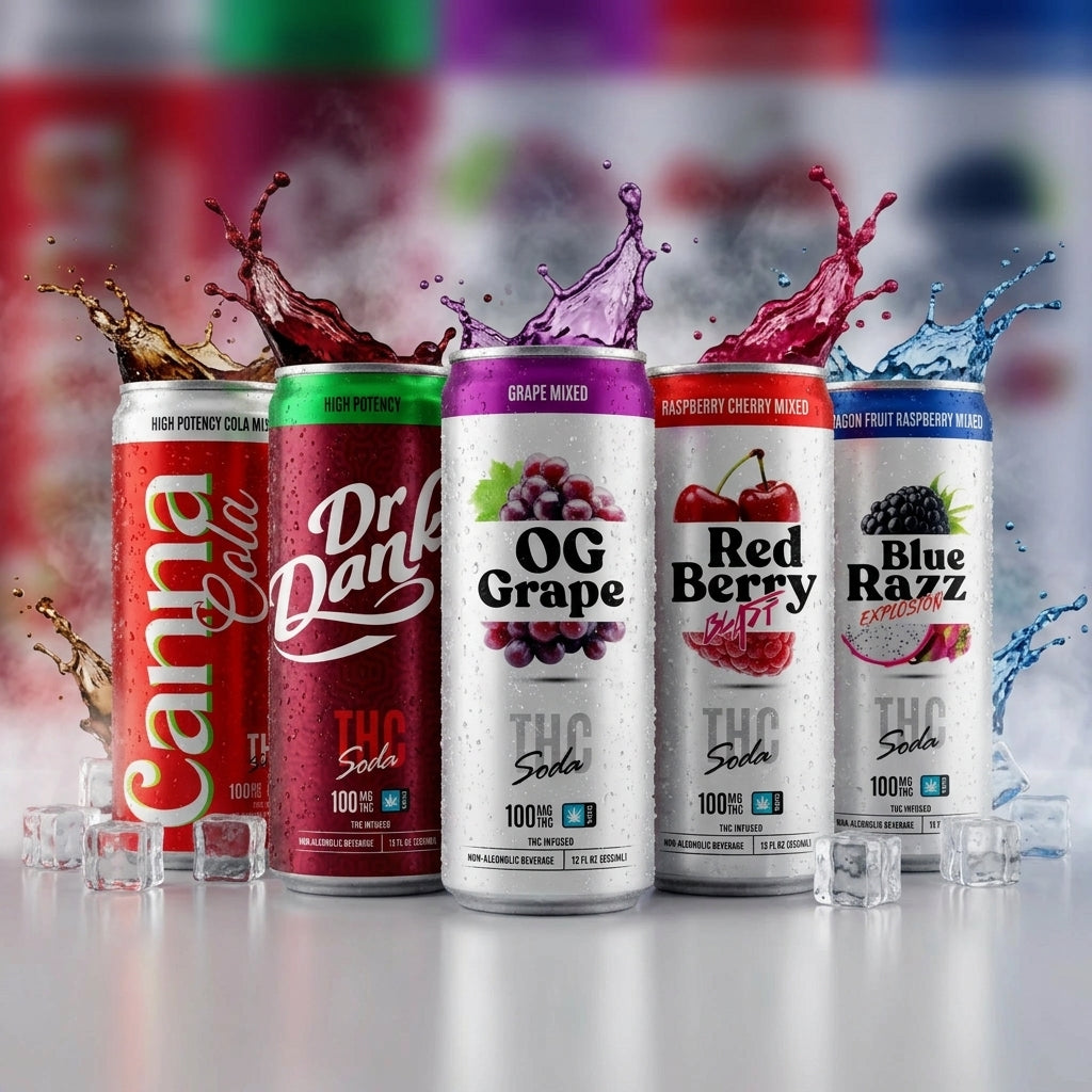Sticky Green 100MG THC Infused Soda