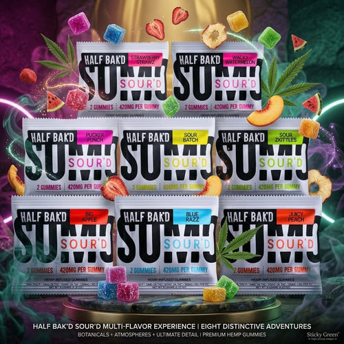 Half Bak'd Sumo Sour'd Gummies 2ct - THCA - The Green House Houston