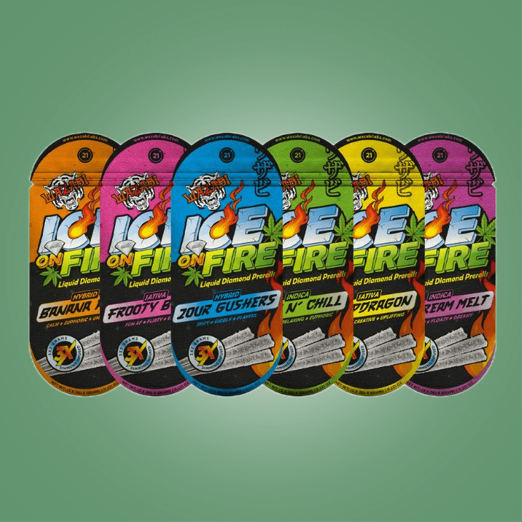 Ice On Fire 3 Pack Prerolls - THCA - The Green House Houston