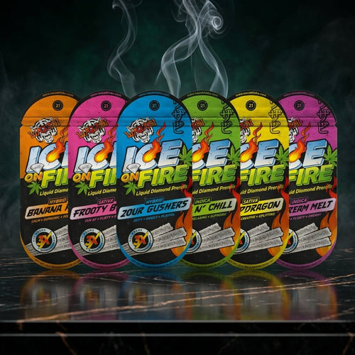 Ice On Fire 3 Pack Prerolls - THCA - The Green House Houston