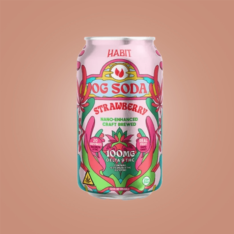 Habit OG Soda Strawberry 100mg - THCA - The Green House Houston