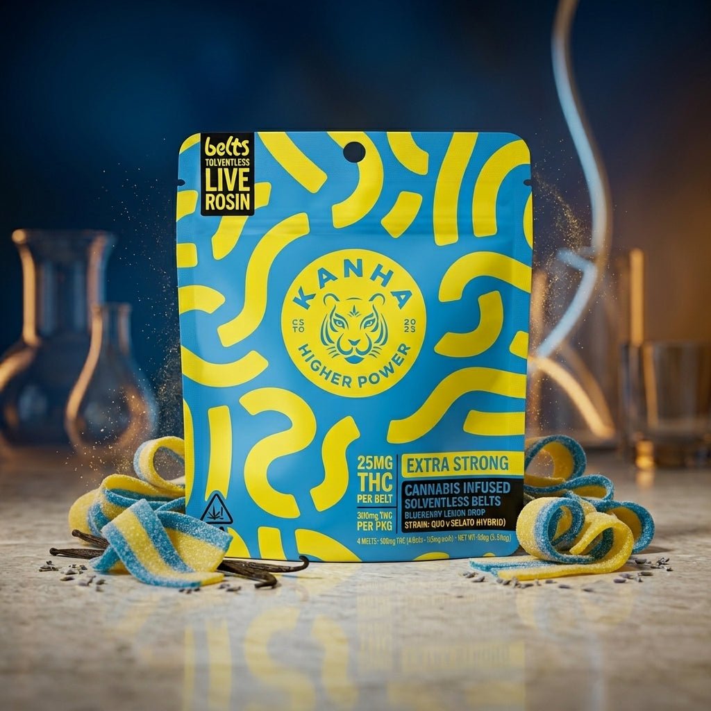 Kanha Fast Acting Nano Belts Blueberry Lemon Drop 4ct - THCA - The Green House Houston