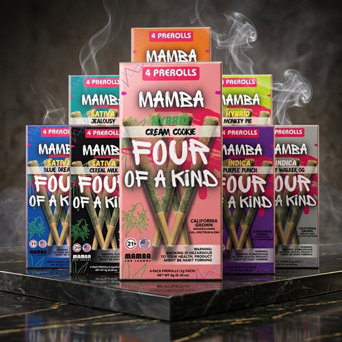 Mamba Four of A Kind Prerolls 4ct - THCA - The Green House Houston