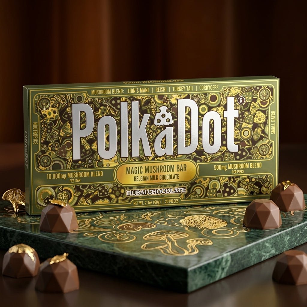 Polka Dot Mushroom Chocolate Bars - THCA - The Green House Houston