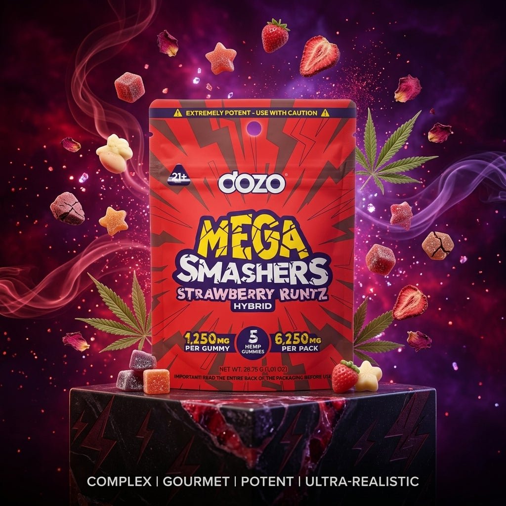Dozo Mega Smashers Gummies 5ct - THCA - The Green House Houston