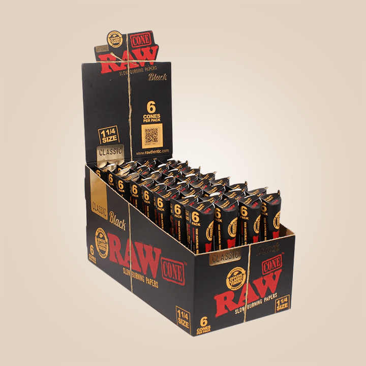 RAW Black 1¼ 6Pk - THCA - The Green House Houston