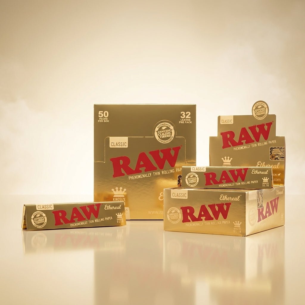 RAW Ethereal King Size Slim Rolling Papers - THCA - The Green House Houston