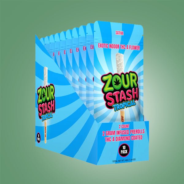 Zour Stash Diamond Coated 2ct Prerolls - THCA - The Green House Houston