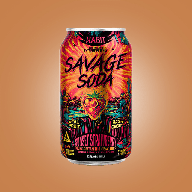 Habit Savage Soda Sunset Strawberry - THCA - The Green House Houston