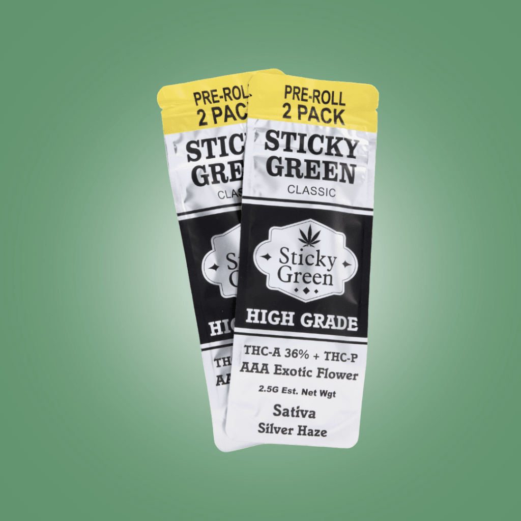 Sticky Green High Grade Preroll 2ct - THCA - The Green House Houston